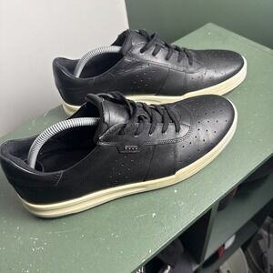 ECCO Jack lace Mens Sneakers size US 10-10.5 /EUR 44 Black Leather